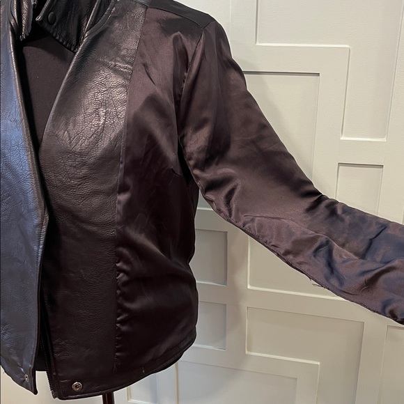 Black Leather (faux) Women's Moto Jacket - Picture 7 of 10